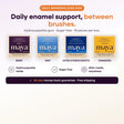 Maya ENAMEL+ overview showing Berry, Mint, Extra Hydroxyapatite and Cinnamon remineralizing gum