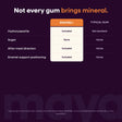 Comparison of Maya ENAMEL+ and typical gum for hydroxyapatite, sugar, after-meal direction and enamel-support positioning