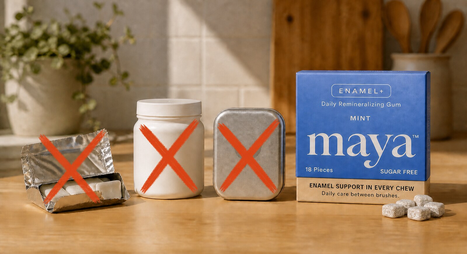 The word gum covers very different formulas. The ingredient panel reveals which option is built to do more.